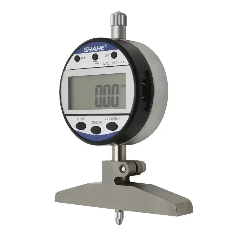 SHAHE 0.01mm Digital Depth Indicator Depth Gauge Indicator Tool 0-10 mm