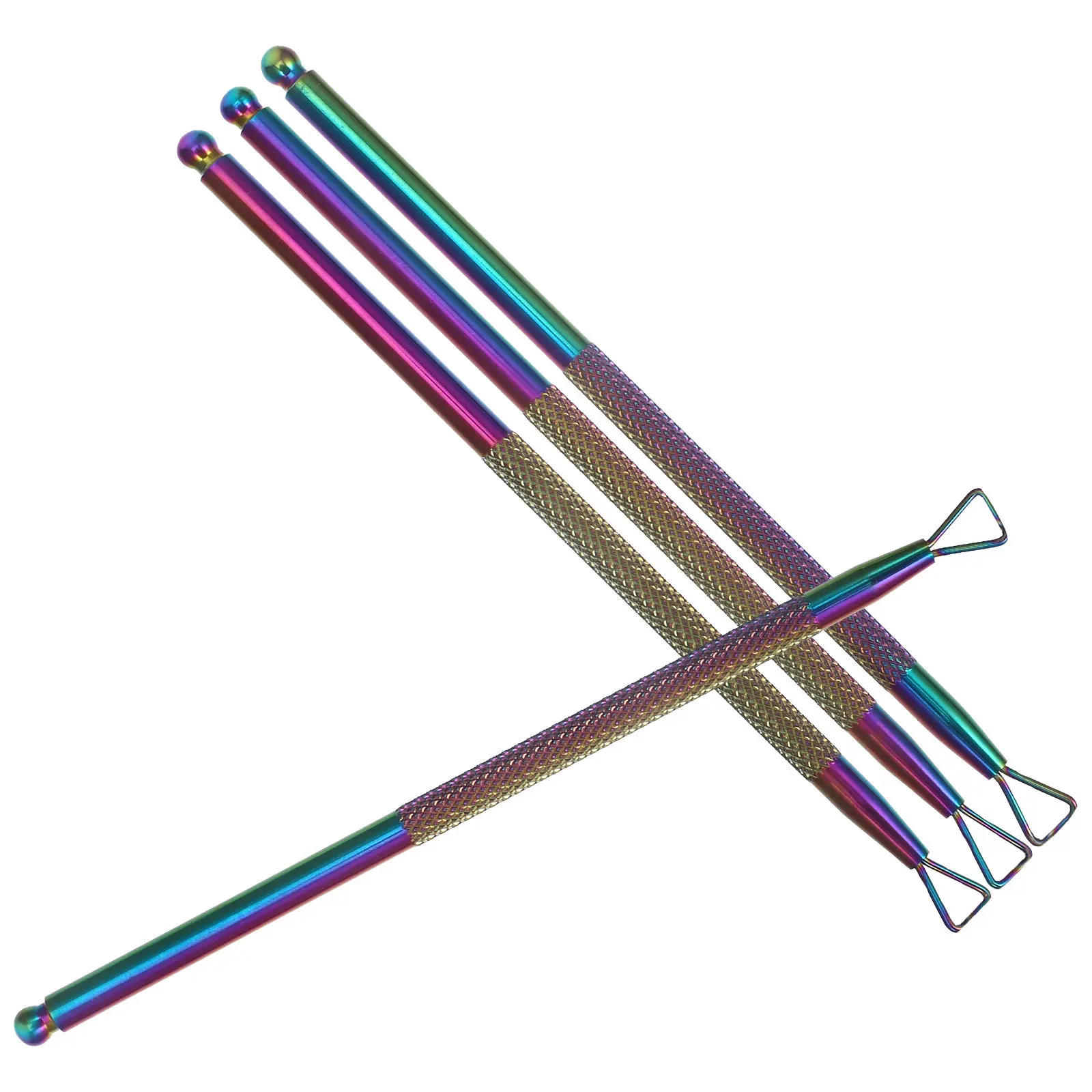 

4Pcs Dead Skin Pusher Stainless Steel Triangle Nail Art Scraper Gel Polish Remover Manicure Pedicure Nail Art Removing Tool