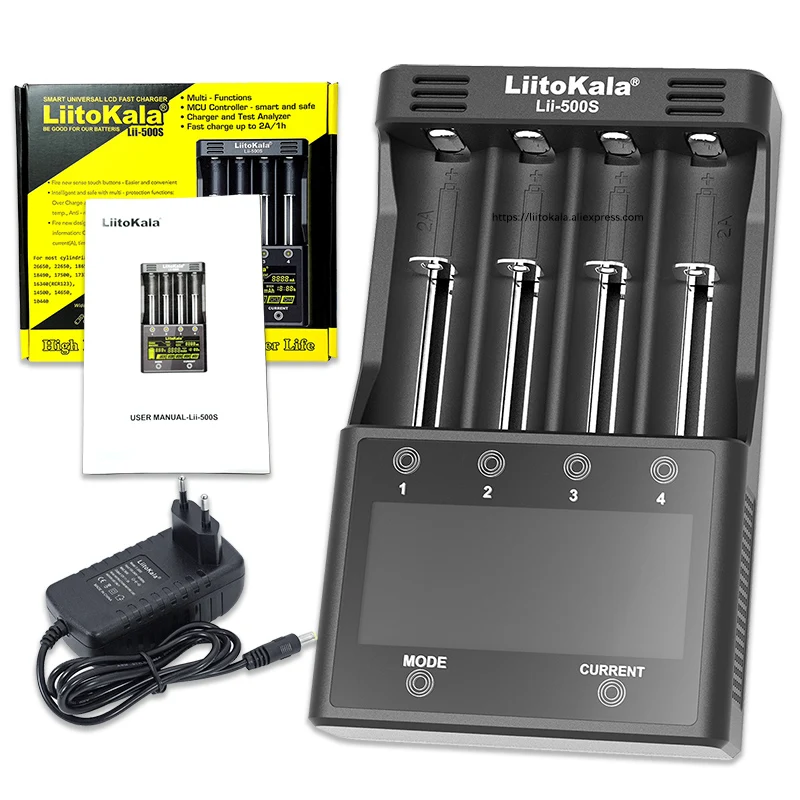 Liitokala Lii-500S LCD 3.7V 18650 18350 18500 21700 26700 20700 14500 26650 1.2V AA AAA NiMH Lithium-Battery Charger