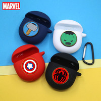 Cartoon Marvel Earphone Case Cover For 1More ComfoBuds Mini Silicone Wireless Earbuds Charging Box Protective Shell With Hook