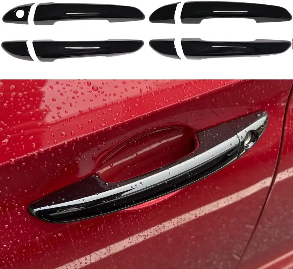 

Глянцевые черные накладки на ручки дверей, совместимые с Hyundai Sonata 2015-2019 (без отверстия для смарт-ключа), внешние автомобильные аксессуары