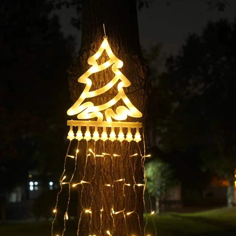 LEDソーラークリスマスツリーデコレーション、フルスキースター大気ライト、文字列、滝ライト、結婚式、キャンプテント