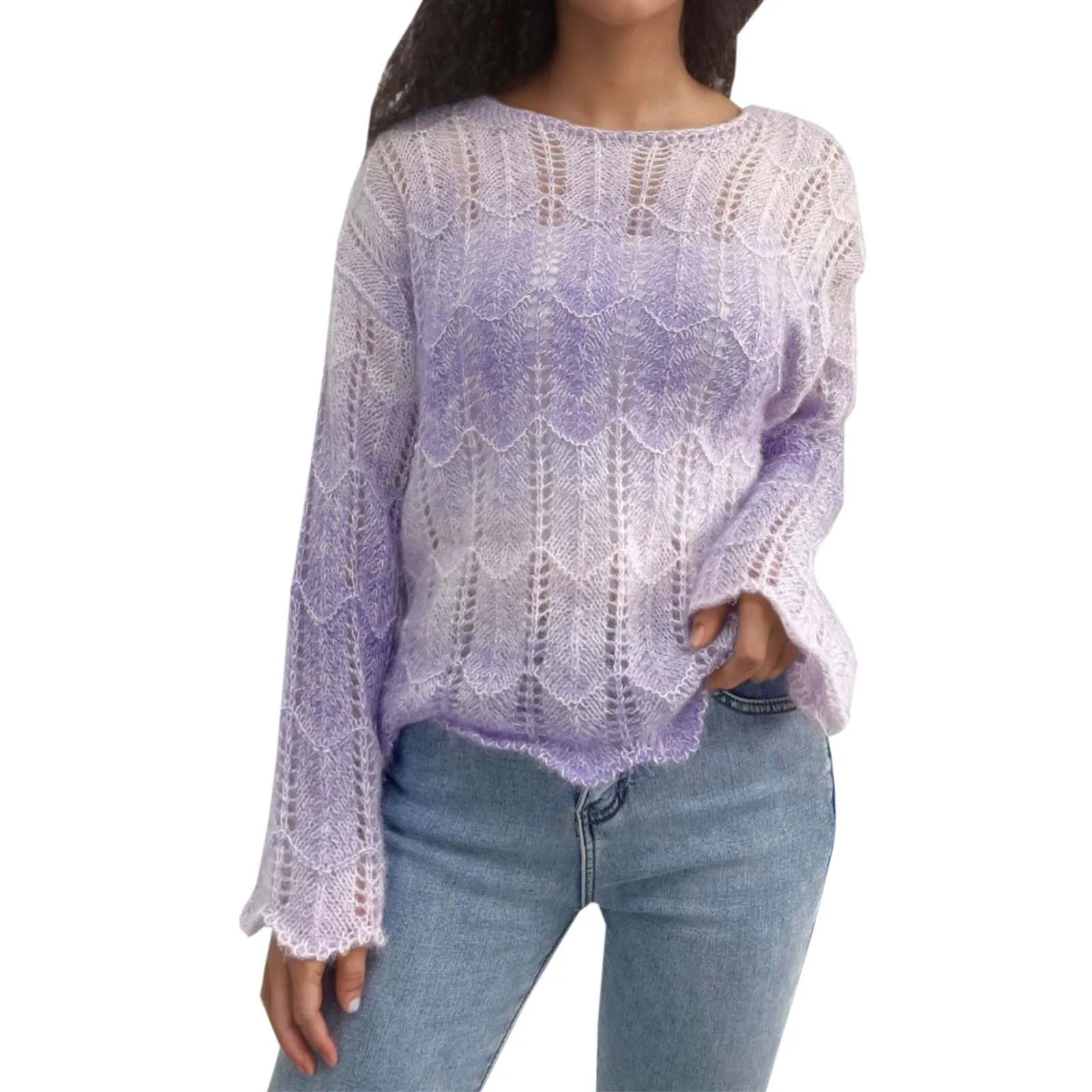 

Women's Colorful Knitted Women's Pullover Sweaters Knit Oversized Pullover Sweaters for Women Pullover Women