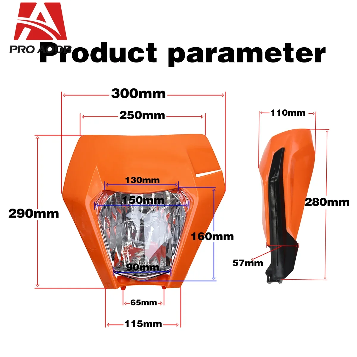 دراجة نارية المصباح رئيس ضوء مصباح قفازات واقية لليد ل KTM EXC EXCF SXF SX XC XCW XCF XCFW 125-530 العالمي كشافات الترابية دراجة الطرق غير الممهدة #2