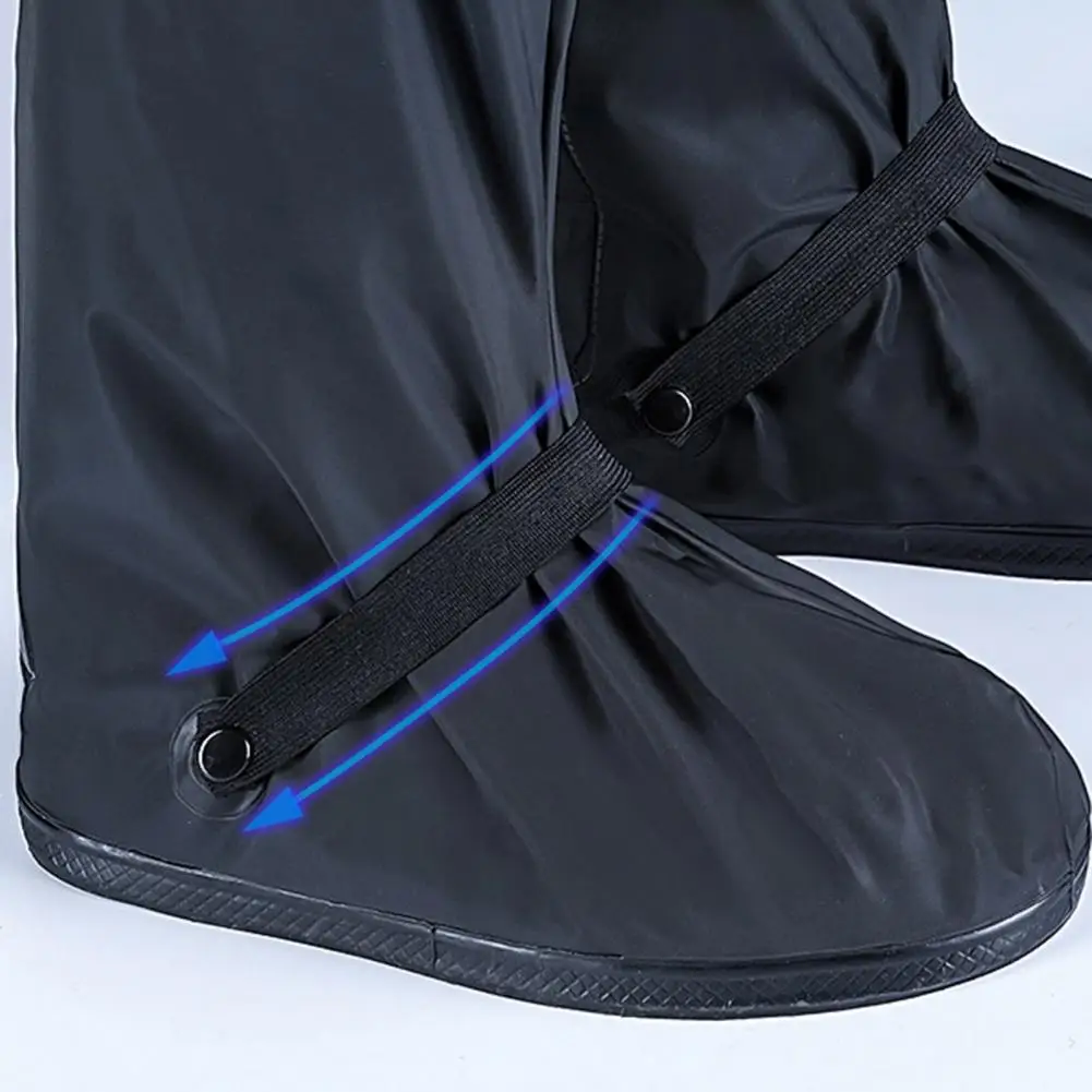 Rain Boots Covers Waterproof Rain Shoe Covers with Anti-slip Adhesive Tape Smooth Zipper Durable Outdoor for Men for Wet