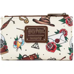 Loungefly Harries Tattoo Print Pottered Faux Leather Bi-fold Wallet Coin Purse