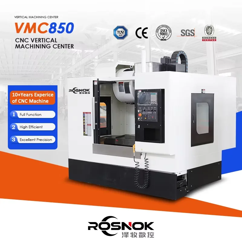 China Lieferanten 5-Achsen-Automatik Hochpräzise Günstiger Preis VMC850 Metall CNC-Fräsmaschine Vertikales Bearbeitungs Zentrum