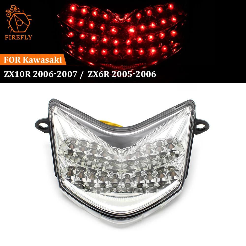 

For Kawasaki Zx10r ZX-10R 2006-2007 ZX-6R 2005-2006 Motorcycle Led Integrated Rear Light Rear Light With Turn Indicators Lamp