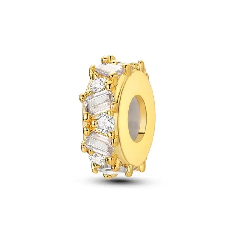 Heiße Goldene Serie 925 Sterling Silber Charms Anhänger Perle Liebe Familie Zirkon Charms Passend für Original Armband Frauen DIY Schmuck Geschenk