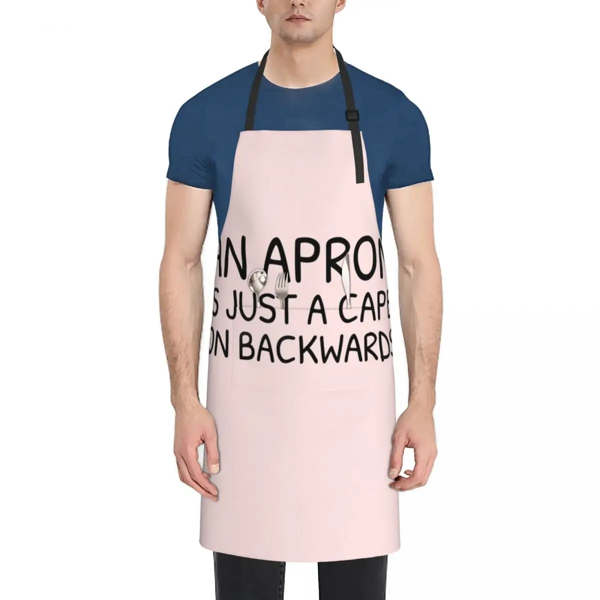 An Apron is just a cape on backwards Pink Apron cook wear Cooking women's work Apron