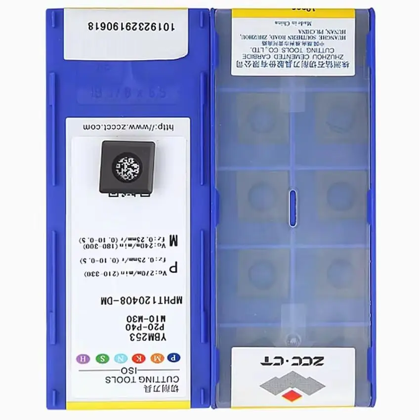 

MPHT060304-DM YBM253/MPHT080305-DM YBM253/MPHT120408-DM YBM253 ZCC.CT YBM253 MPHT Твердосплавные пластины с ЧПУ Фрезерные пластины 10 шт./кор.