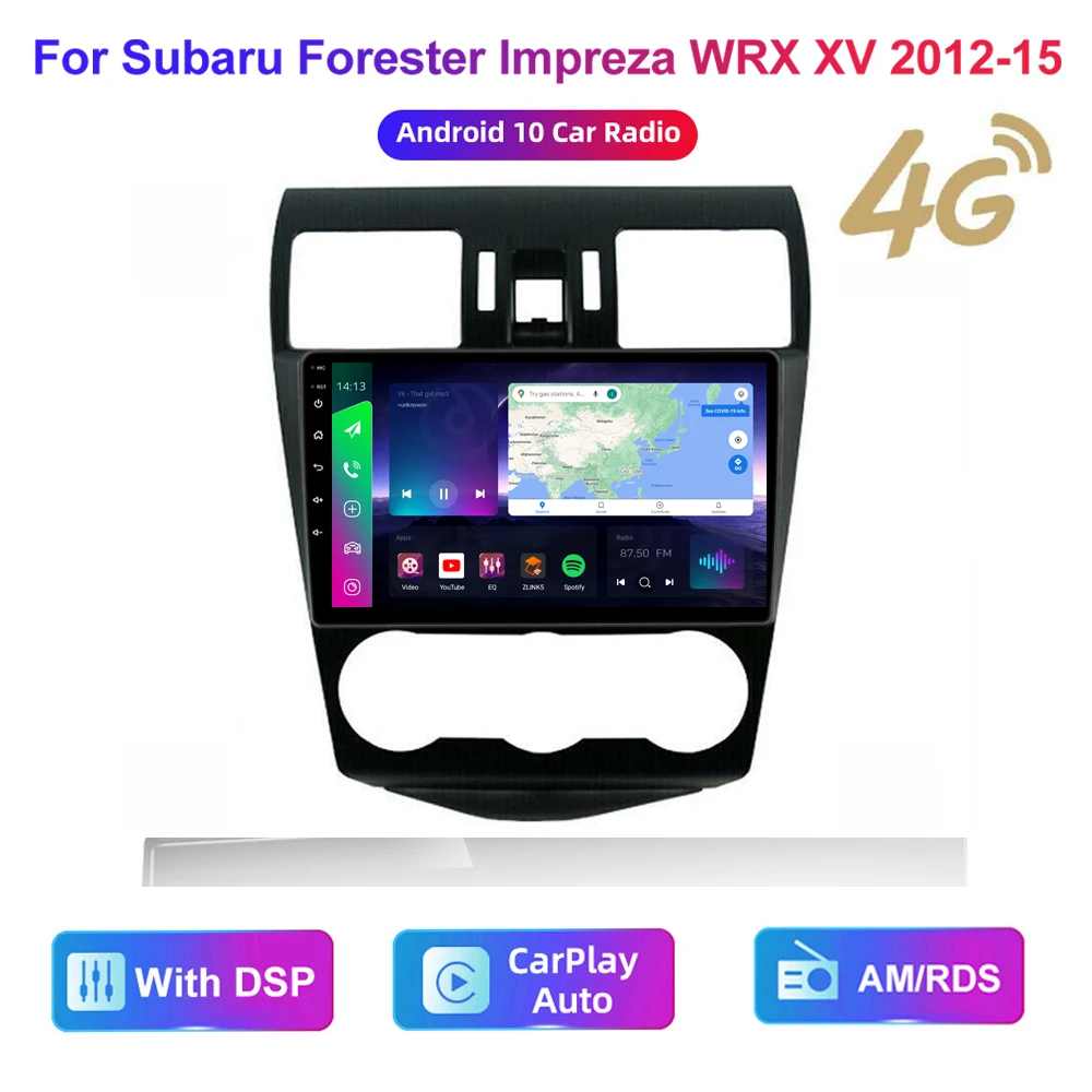 

HD multimedia 9inch car stereo radio android GPS wireless carplay/auto 4G AM/RDS/DSP for Subaru Forester 2012-2015