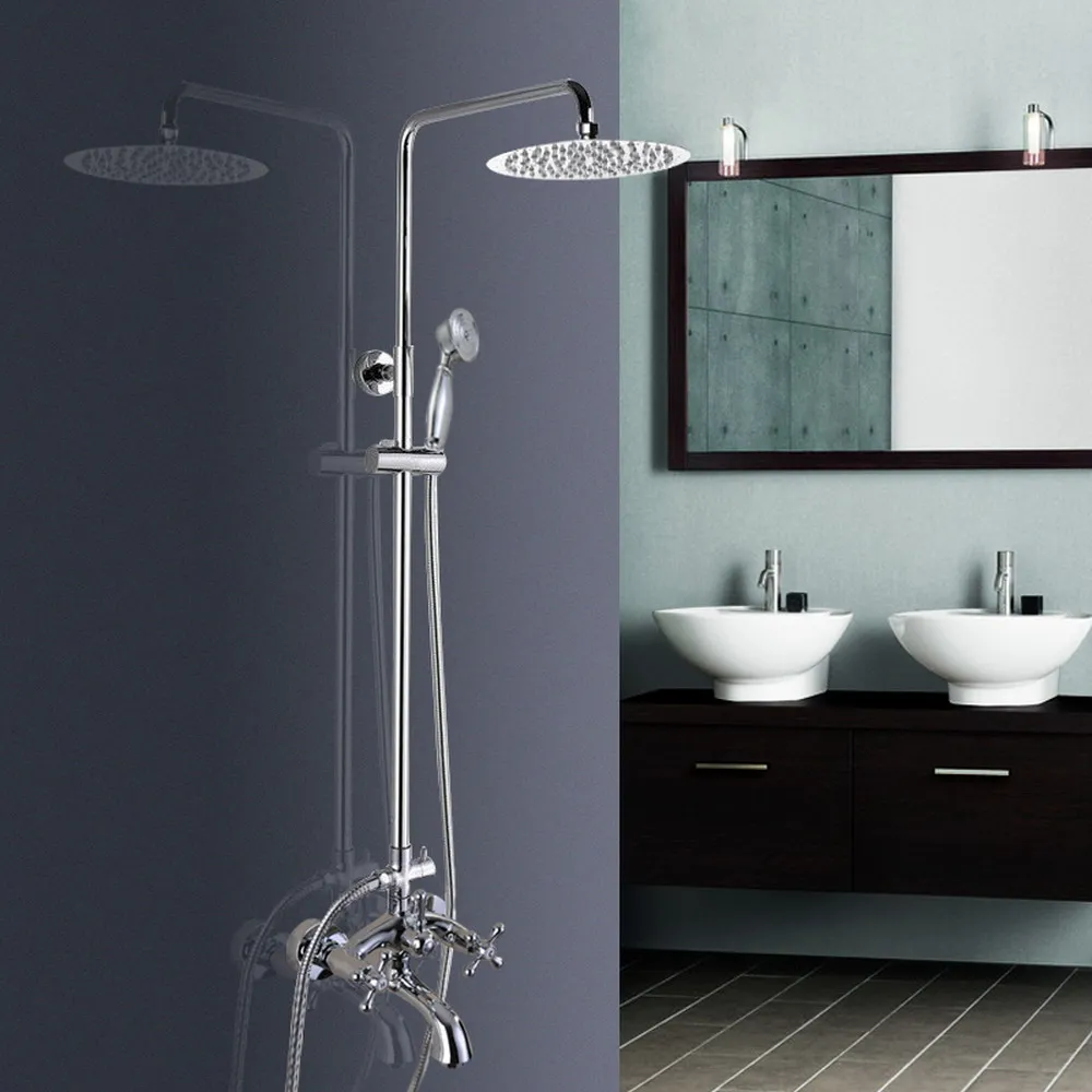 Polished Chrome Dual Handle Rainfall 8 