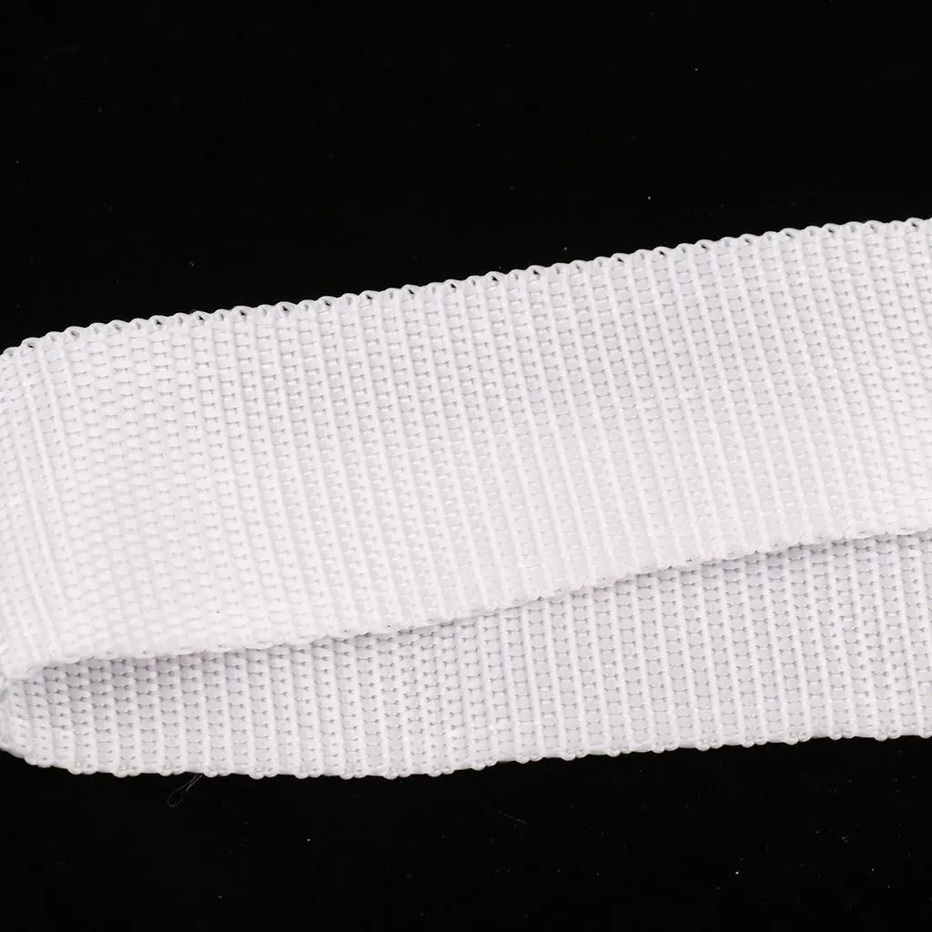 Parade Marching Bass Drum Strap White Adjustable Nylon Drum Replacement Belt for Percussion Use