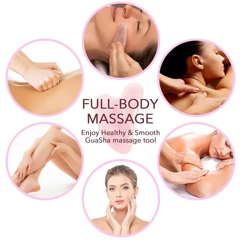 Pedra Natural Gua Sha Jade Beleza Facial Ferramentas de Raspagem, Cuidados Com A Pele Firme, Rosto SPA, Fisioterapia, Rolo De Cola