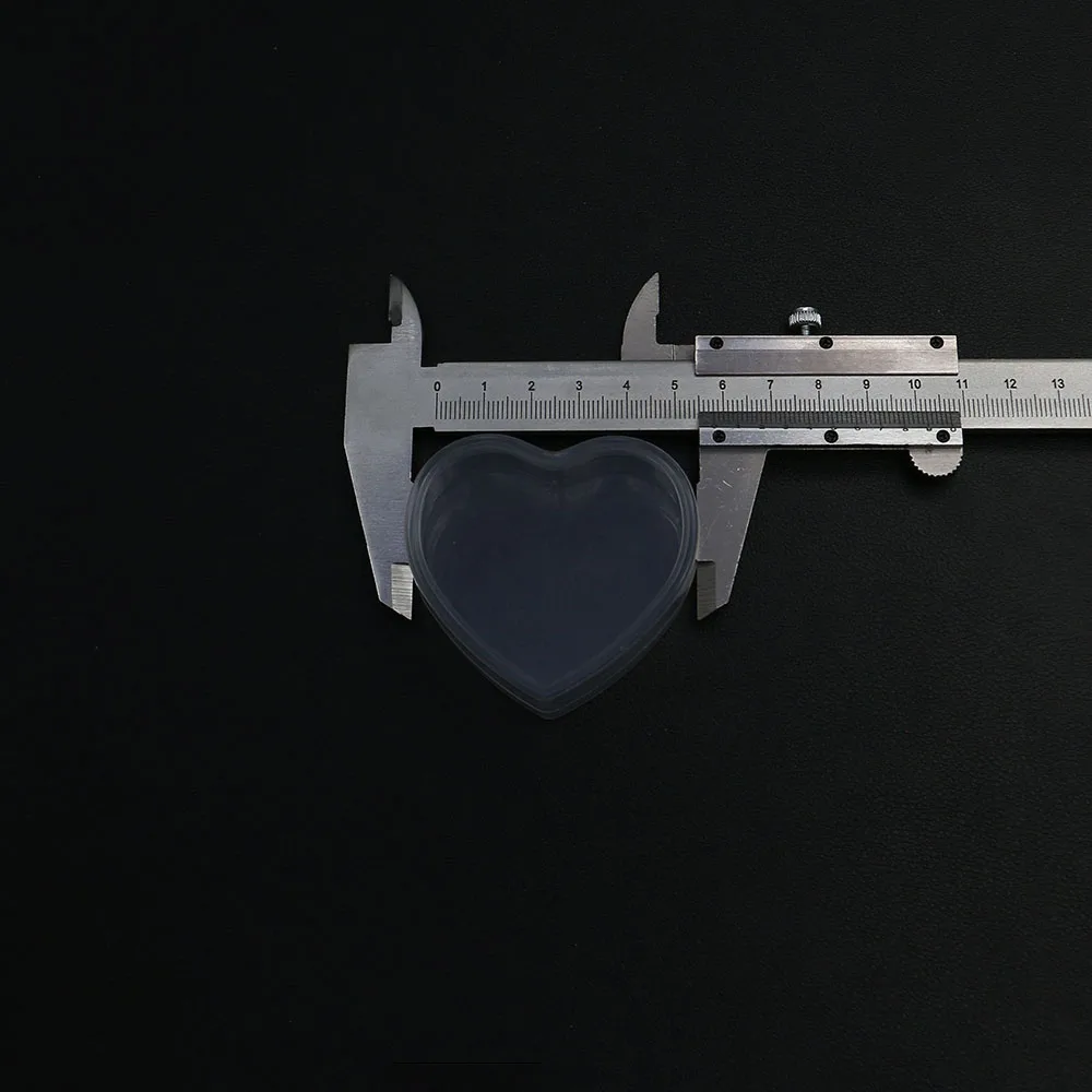 

Practical Convenient Heart-shaped Transparent Plastic Jewelry Storage Box Organizing Jewelry Necklace Earrings Beads Gift-giving