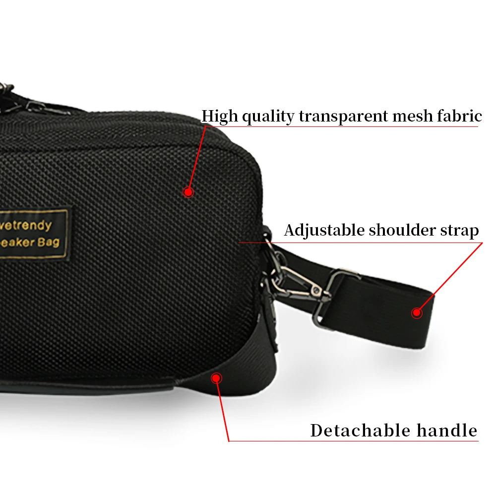 Portable Bag for Marshall Middleton Bluetooth Speaker Sound Permeable Bags Outdoors Travel Carrying Transparent Case