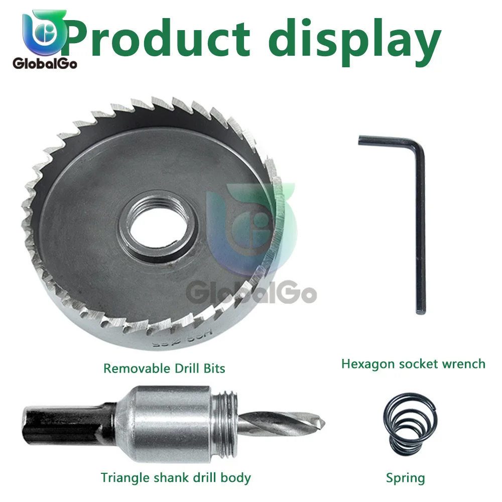 HSS Drill Bit Set 16-50mm Holesaw Hole Saw Cutter Drilling Kit Hand Tool For Stainless Steel Wood Metal Alloy Cutting Tip Drill