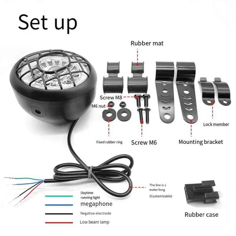 ABVH Ретро велосипедная фара для систем 48 В/36 В — комплект светодиодных передних фонарей и задних фонарей для электровелосипеда Fat Tire