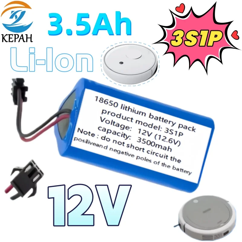 

New 3S1P 12V 3500mAh Li-lon replacement batteries For Lefant M501A,for CECOTEC CONGA 890 Slim Vacuum cleaner battery