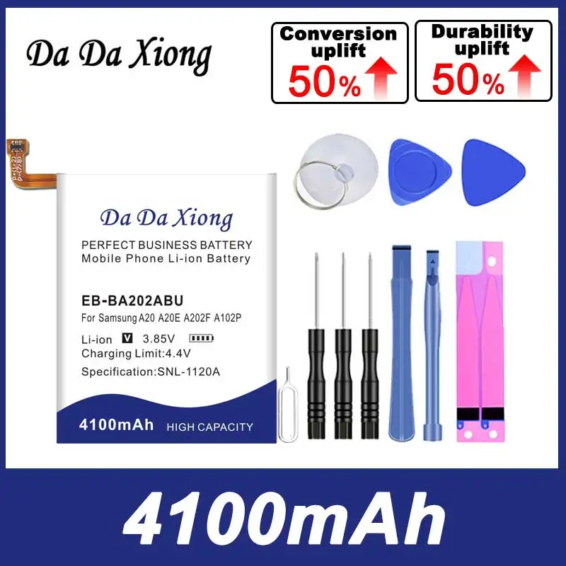 

DaDaXiong New 4100mAh EB-BA202ABU Bateria для Samsung Galaxy 2019 A20e A20E A20 A202F SM-A202F DS,SM-A202,SM-A202J