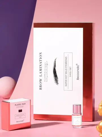 Pro Brow Lift Perming Eyebrow Lifting Brow Lamination Kit with Cling Film Nutrition Keratin Perming Lotion for Home Use