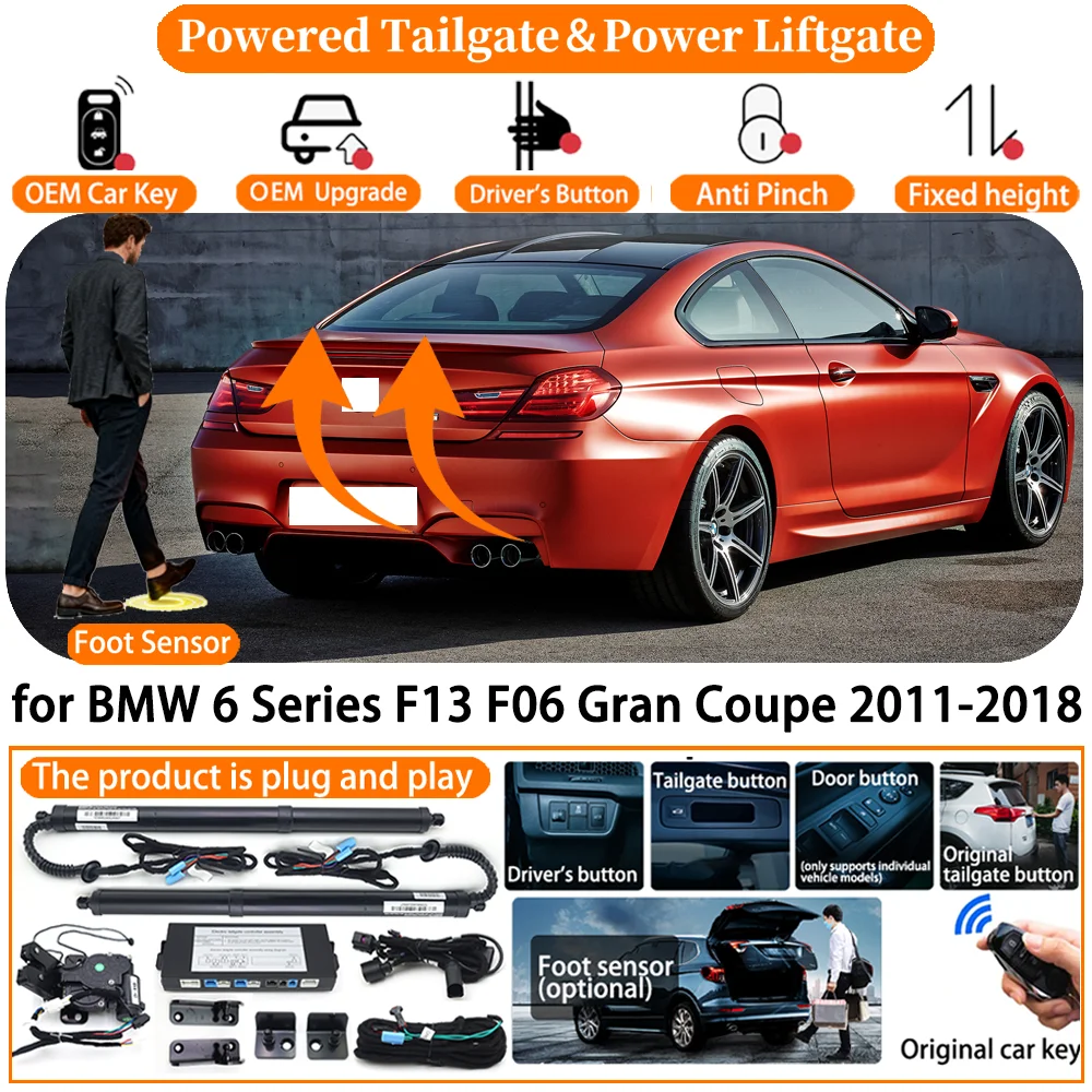 

Электропривод багажника для BMW 6 серии F13 F06 Gran Coupe 2011-2018, автоматический электрический подъемник двери багажника, комплект амортизаторов