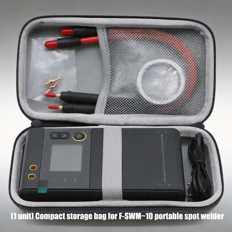 Portable Welding Machine Storage Case With Black EVA Body, Perimeter Closure and Carry Loop for Keeping Repair Equipment M4YD