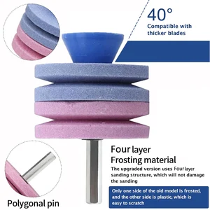 Black grass cutter sharpening stone used to sharpen metal knives grinding knob 8 MAIN SALES BOOKS - №7