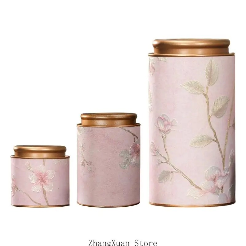Traditional Modern Fusions Iron Teas Storage Container With Tight Seal Teas Organizers For Loose Leaves Teas Preservations 3XUF