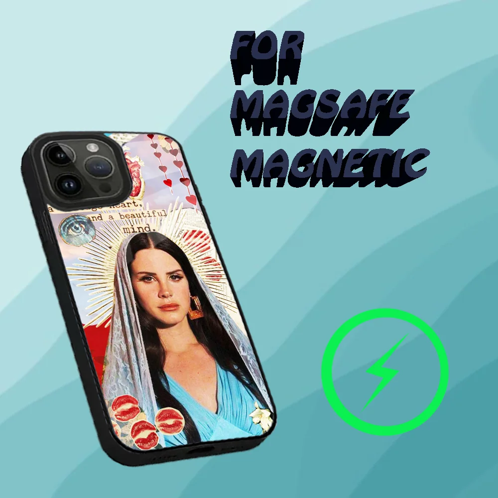 L-Lana Del R-Rey Singer Phone Case For iPhone 15,14,13,12,11,Plus,Pro,Max Mini Magsafe Magnetic Wireless Charging