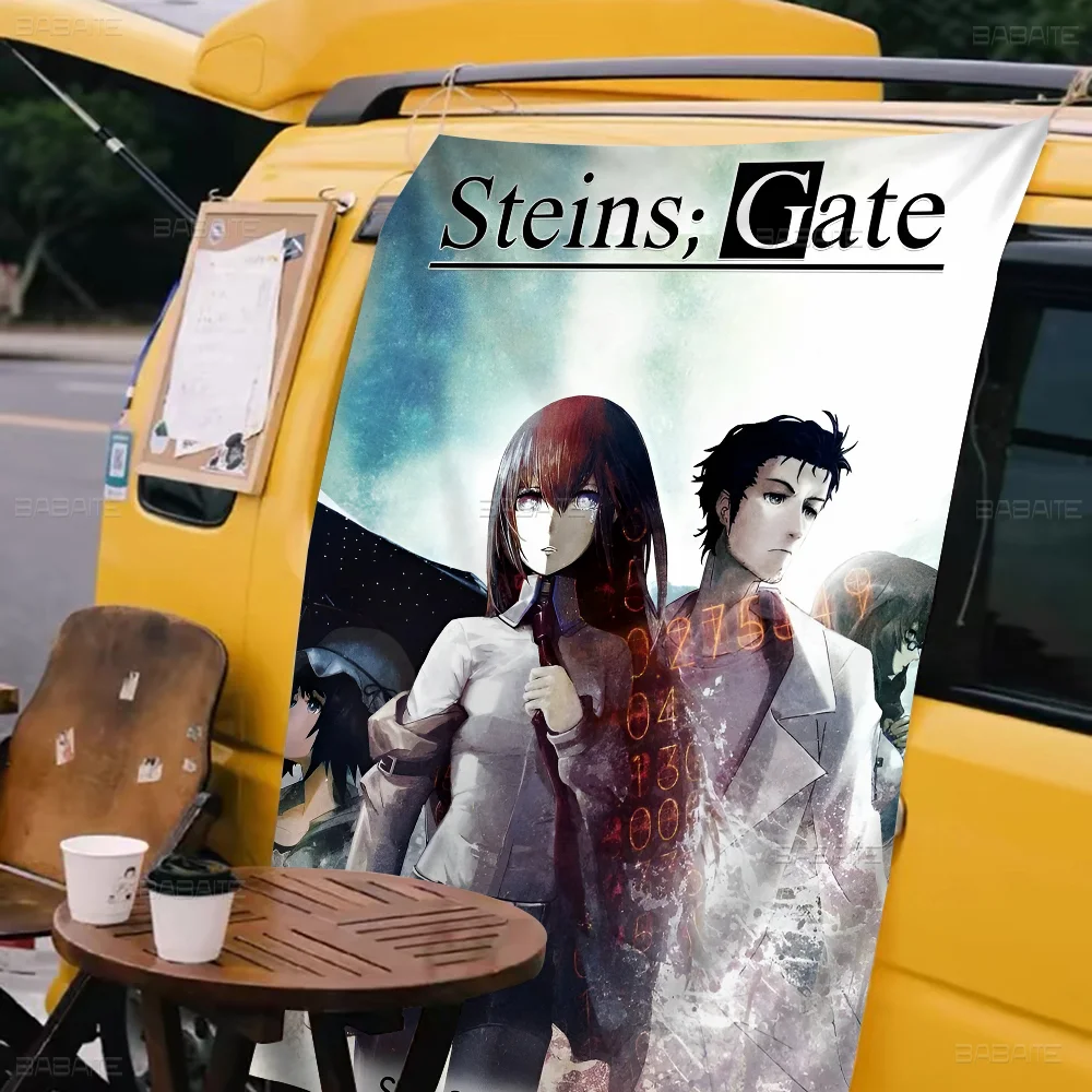 Steins Gate Printed Large Flag Art Science Fiction Room Home Decor Decor Banner