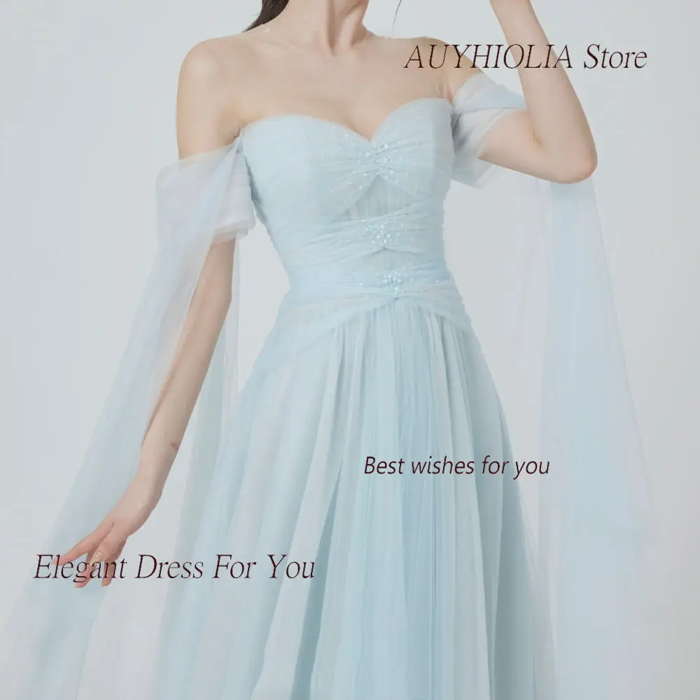 Tulle Women's Evening Dress 정장원피스 Vestidos de festa Korea Elegant Sweetheart Formal Halter Custom Made A-Line Prom Gow 2024n