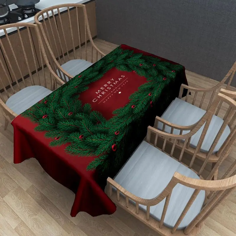 Christmas holiday hot -selling waterproof tablecloth home living room dining table decoration