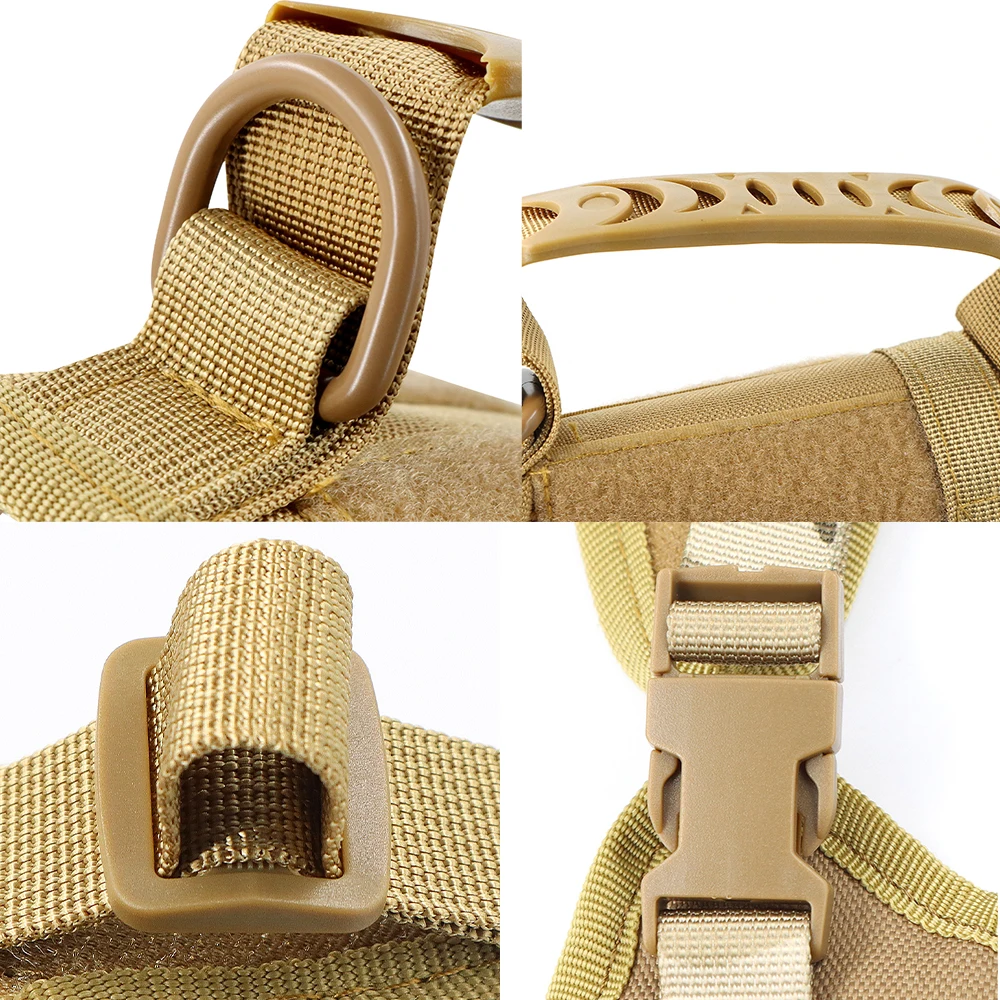 Taktisches Nylon-Katzengeschirr, Leine-Patch-Set für Katzen und kleine Hunde, Weste, Militärhund, Arbeit, Outdoor-Trainingszubehör – Detail 6