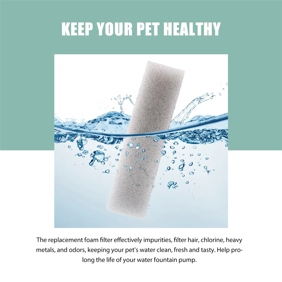 Filtre de fontaine à eau pour animaux de compagnie, remplacement de livre, compatible avec la fontaine à eau WF020, chat et chien, paquet de 12