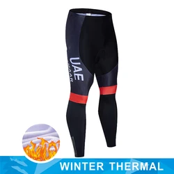 Men Cycling Pants Winter Thermal Fleece Bicycle Long Pants 5 Hours 19D Paded MTB Ride Bike Trousers Bicycle Leggings Reflective