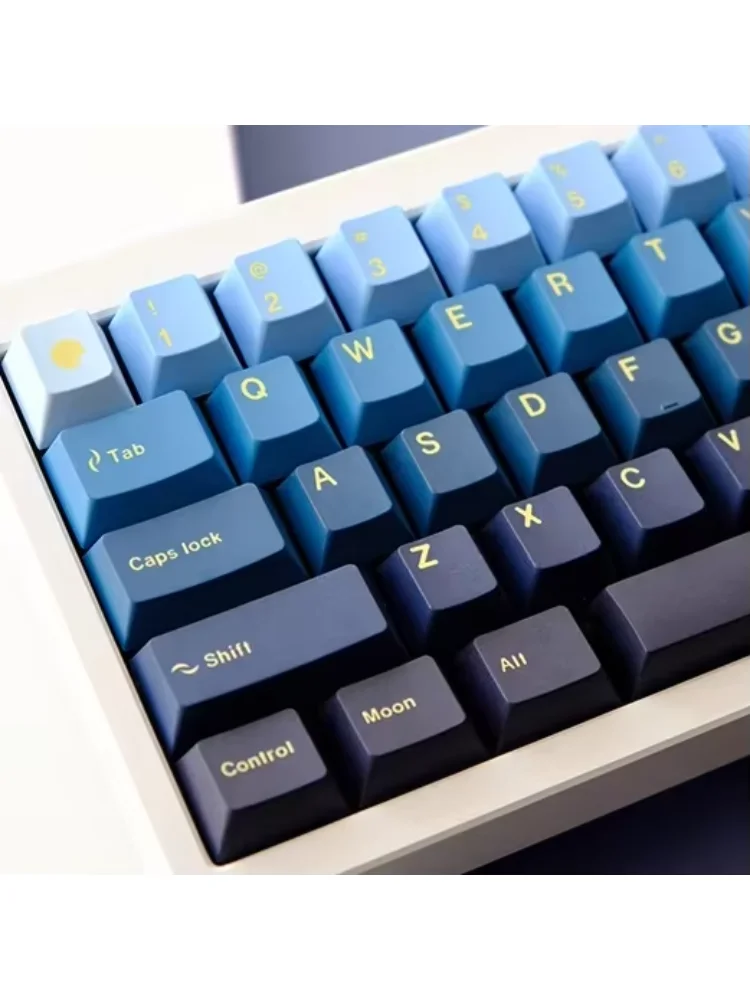 

Moonrise 134 клавиши PBT, оригинальная высота, полностью пятисторонние сублимационные механические колпачки для клавиатуры