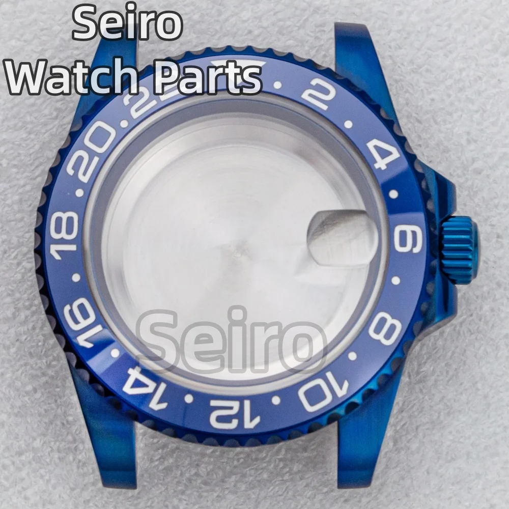 

40mm High Quality 316L Stainless Steel PVD Blue Sapphire Glass Watch Case Fit NH35/NH36 Automatic Movement SUB GMT YACHT Case