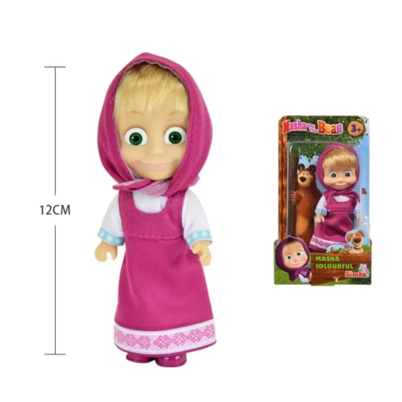 New Masha and The Bear Toy Doll  Bear Children's Comfort  Doll Birthday Gift Anime Characters  Masha  Kawaii Surprise Gift Set