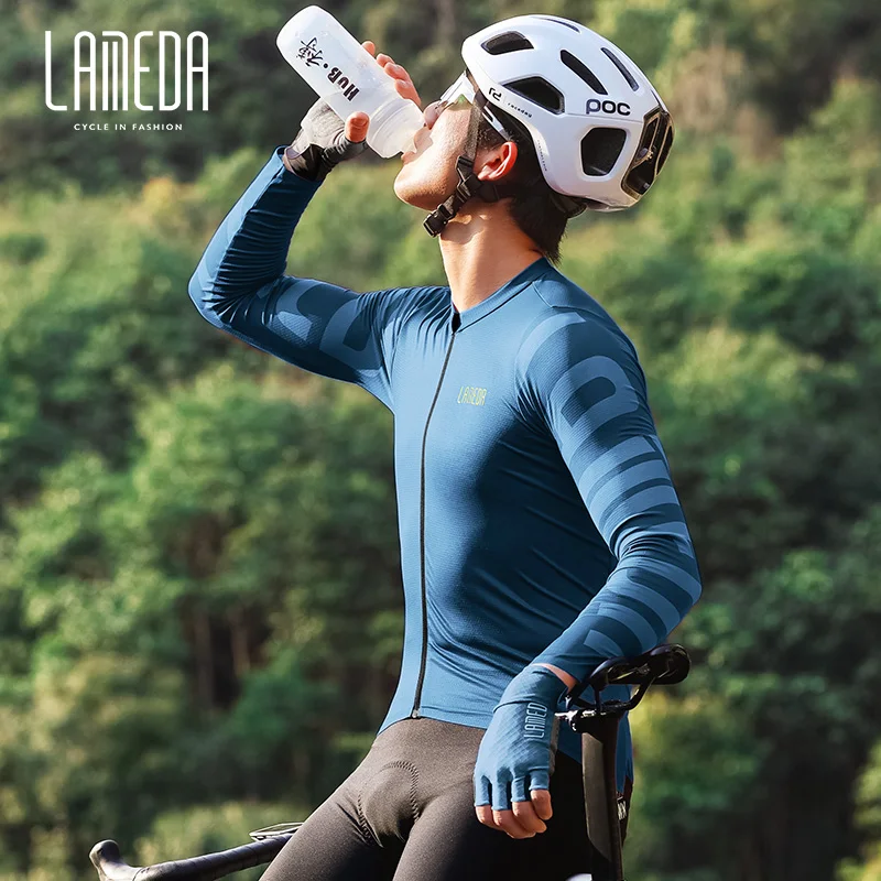 LAMEDA new summer cycling clothes men\'s quick drying long sleeved top road bike clothing cycling equipment