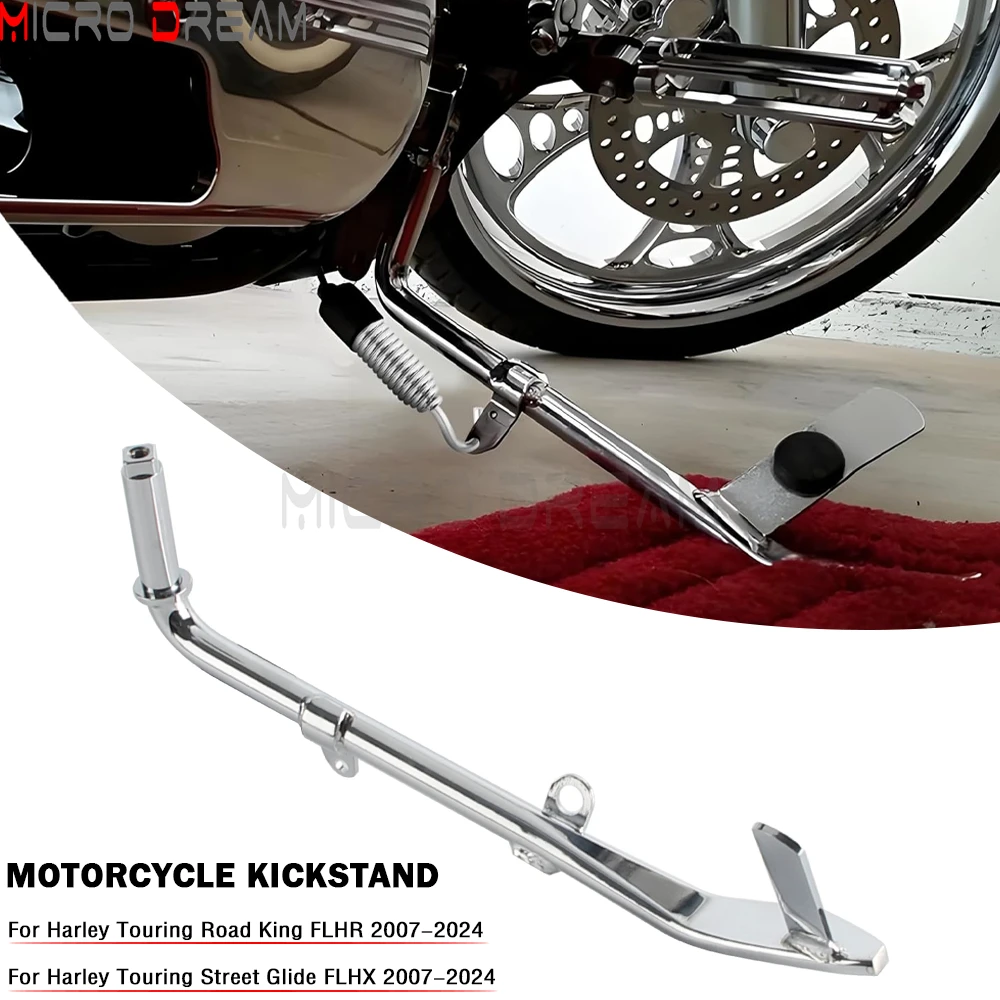 Motorrad-Seitenständer für Harley Touring Road King FLHR Street Glide FLHX 2007-2024, Motorrad-Seitenständerstütze 13,2/14,1/14,8 Zoll