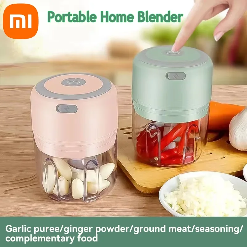 Xiaomi-picadora de alimentos eléctrica portátil, inalámbrica, Mini machacador de ajo eléctrico, picadora de carne y trituradora recargable por USB