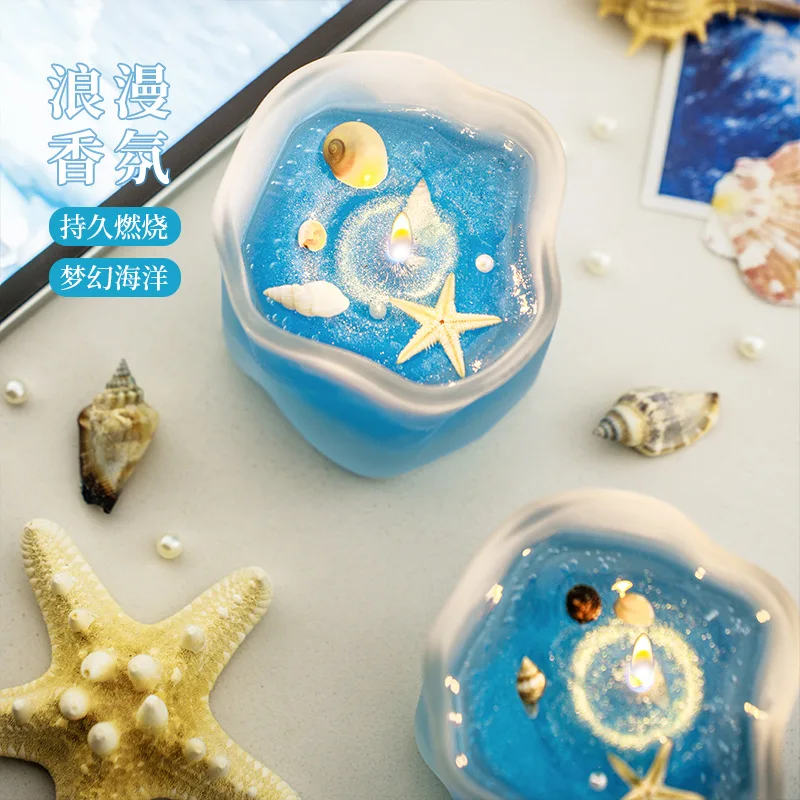 Marine Shell Scented Candles, Indoor Light Fragrance Ornaments, High Appearance Level, Niche High-end Birthday Gifts