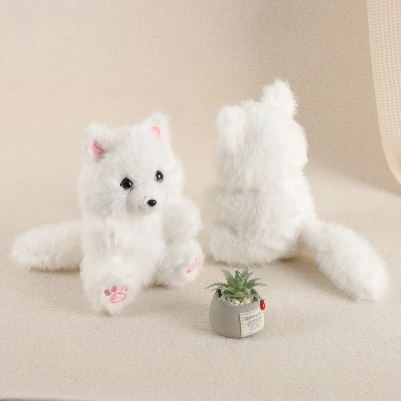

Soft Kawaii White Fox Plush Doll Boy Girl Child Birthday Gift 23cm Cute Simulation Snow Fox Plush Toy Stuffed Animal