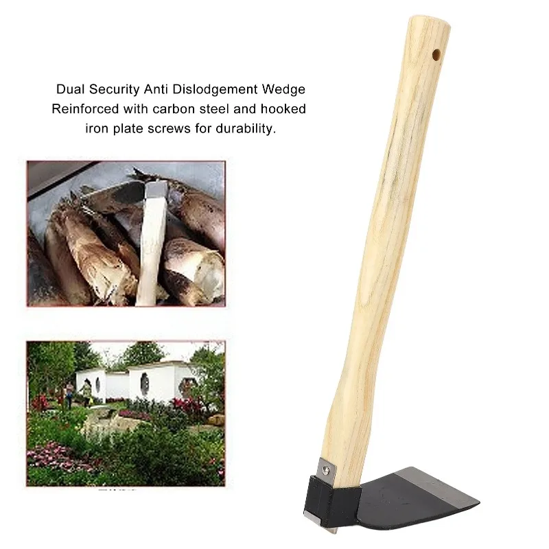 

Garden Hoe Garden Weeding Hand Hoe Ergonomic Wooden Handle Carbon Steel Lightweight Garden Weeding Hand Hoe for Home