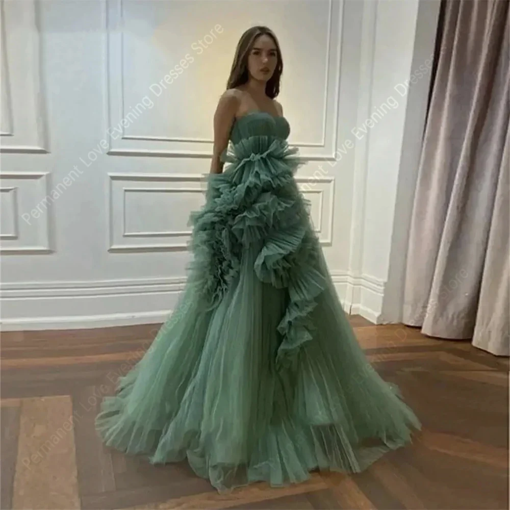 Customized Sweetheart Collar Women Evening Dresses Gorgeous Sleeveless Prom Gowns Cocktail Party Mopping Length فساتين س