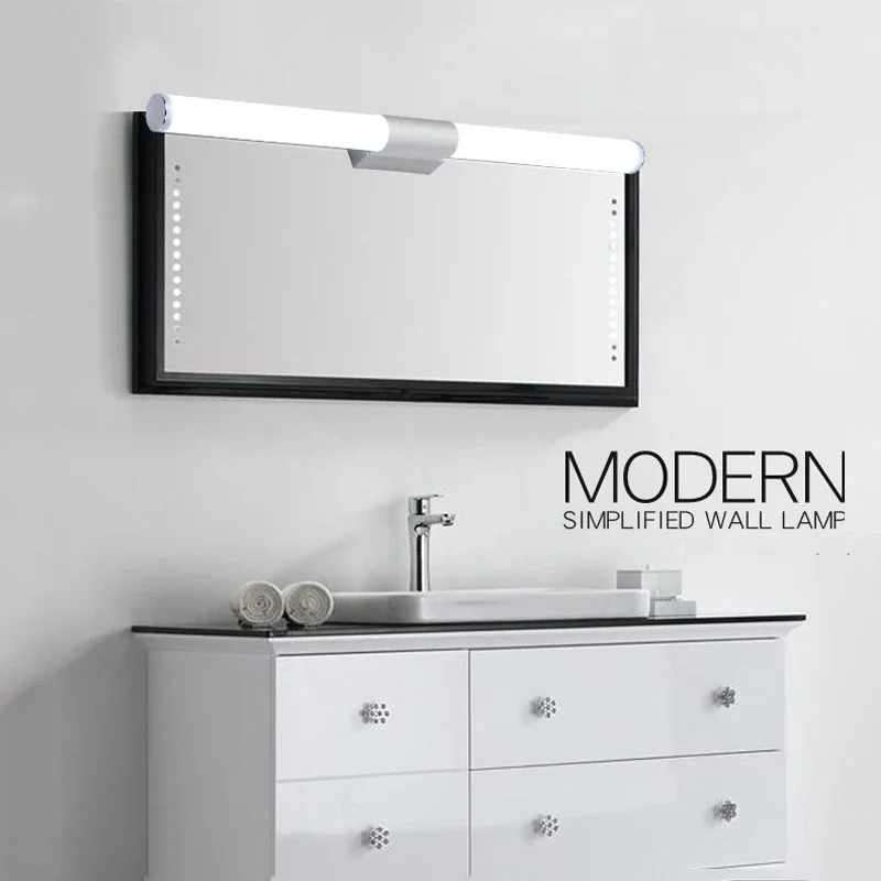 Imagem -04 - Led Mirror Light Modern Banheiro Light Maquiagem Lâmpada de Parede Vanity Lighting Fixtures Aço Inoxidável