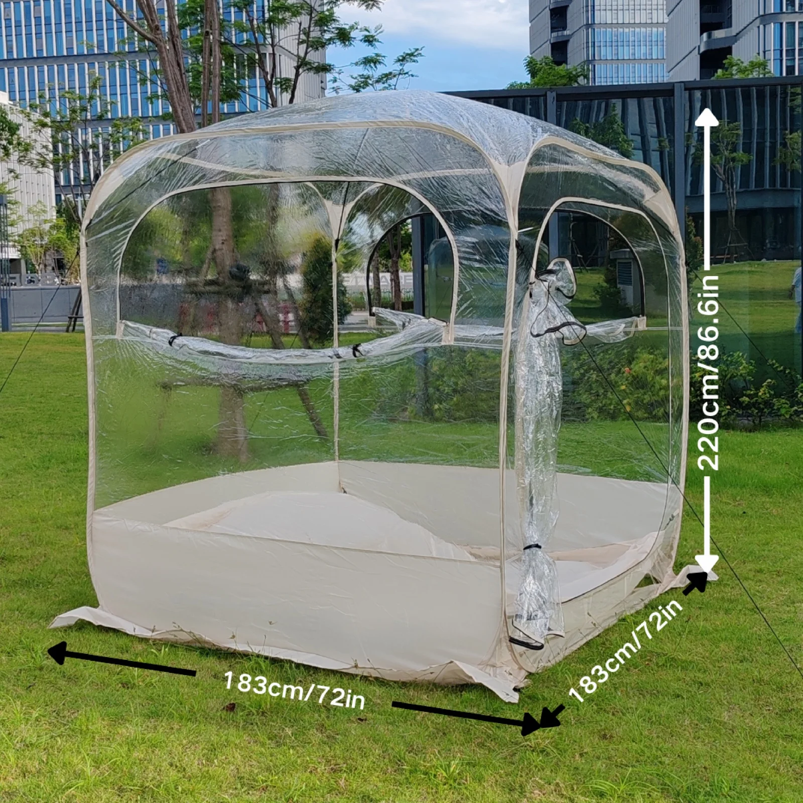 Pop Up Spectator Tent for Football Games, Clear Panoramic Shelter, Foldable Outdoor Viewing Tent