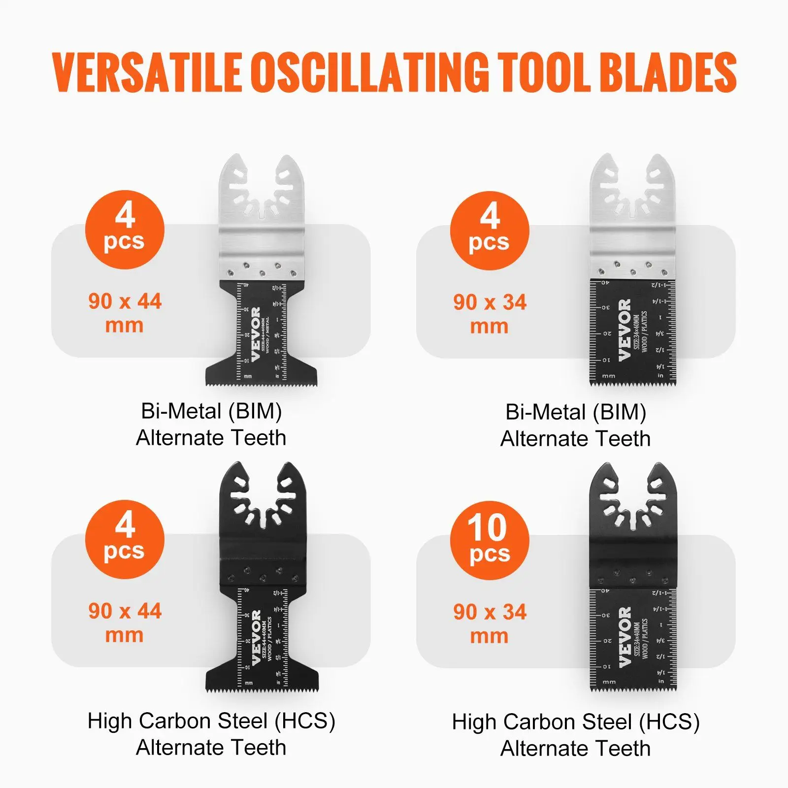 30PCS Multi Tool Blades Kit Universal Quick Release Oscillating Saw Blades Fit Dewalt Bosch Milwaukee view 4